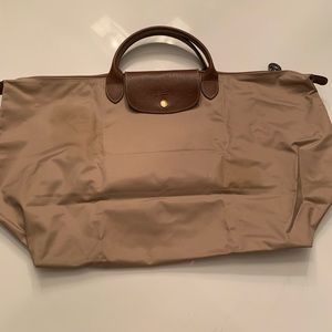 Longchamp Le Pliage weekender tote in khaki
